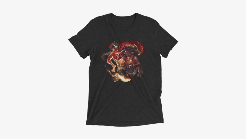 Short Sleeve T-shirt - Men's Jolly Roger - Destroyed - Triblend (multiple, transparent png