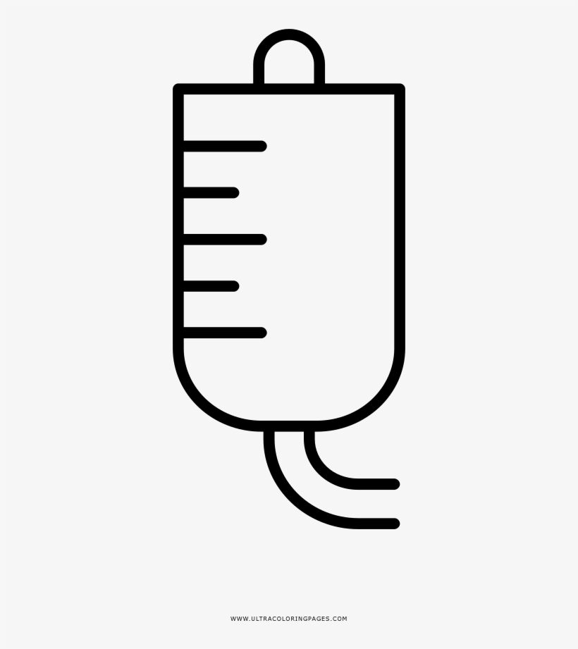 Iv Bag Coloring Page, transparent png