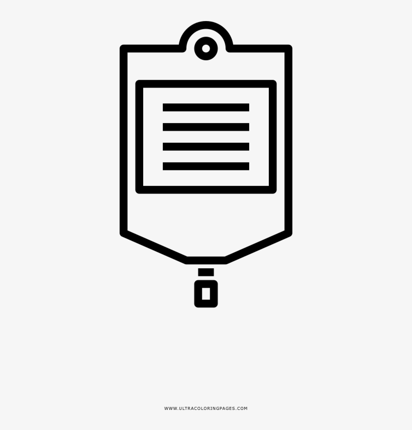 Iv Bag Coloring Page - Scalable Vector Graphics, transparent png
