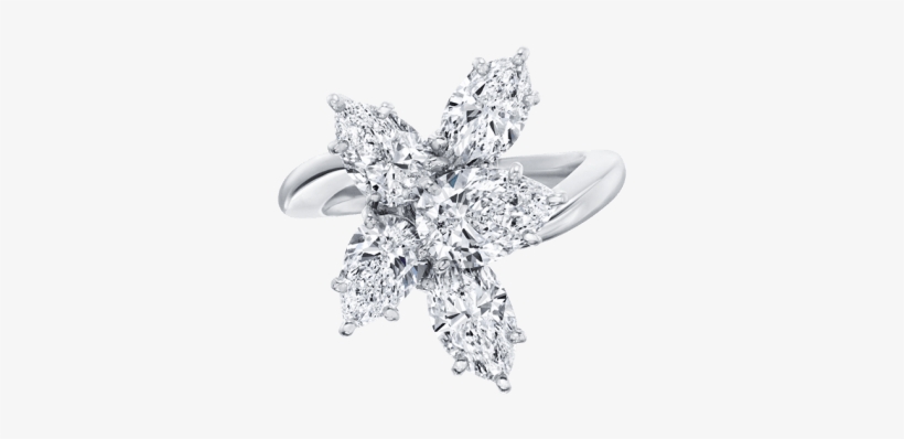 Winston™ Cluster By Harry Winston, Large Diamond Ring - Jewellery, transparent png