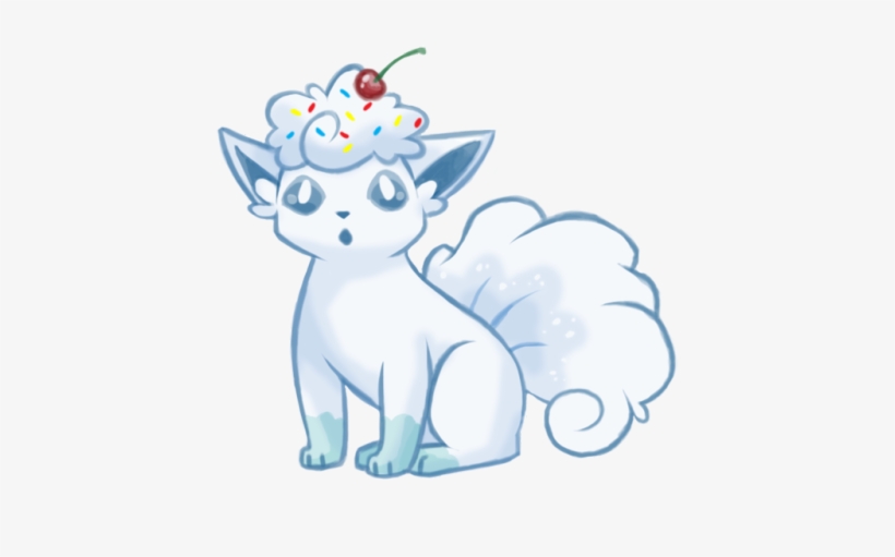 An Alolan Vulpix With Sprinkles And A Cherry Atop Its - Alola, transparent png