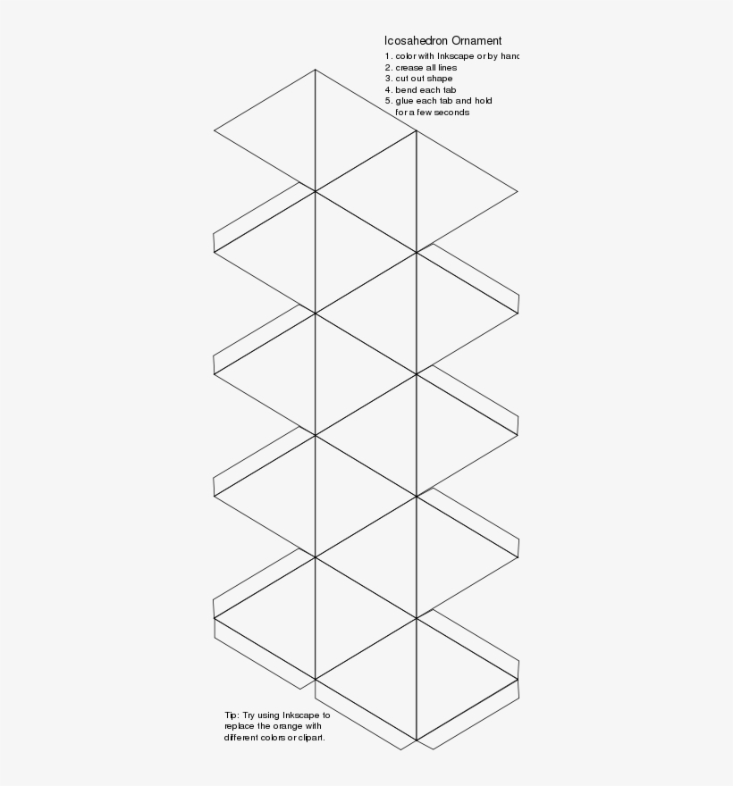 Free Icosahedron Ornament Free Blank Icosahedron Ornament - Icosahedron, transparent png