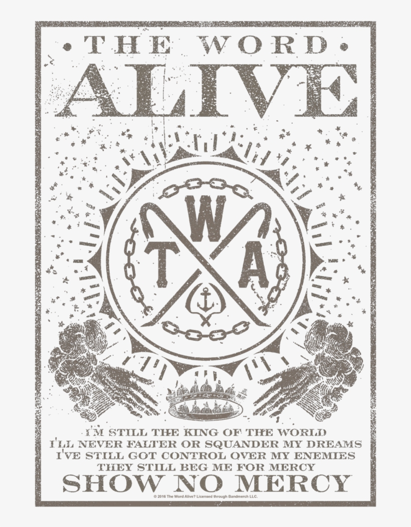 The Word Alive Show No Mercy Men's Ringer T-shirt - Emblem, transparent png