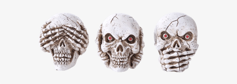 No Evil Skulls 3 Piece Set - No Evil Skulls - Statues, transparent png