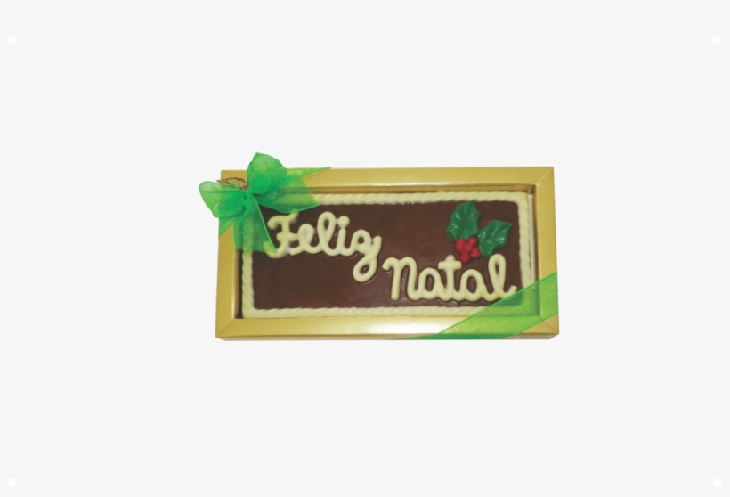 Barra Luxo Feliz Natal - Chocolate, transparent png