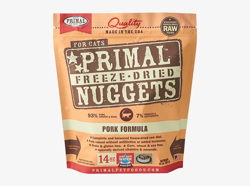 Raw Freeze-dried Feline Pork Formula - Primal Freeze Dried Nuggets For Cats, transparent png