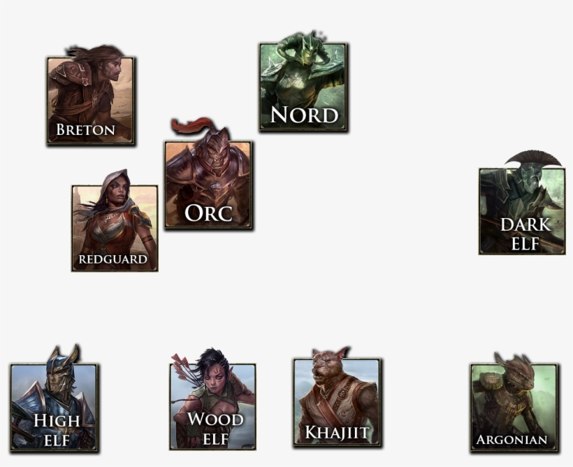 Map Of Tamriel With Races, transparent png