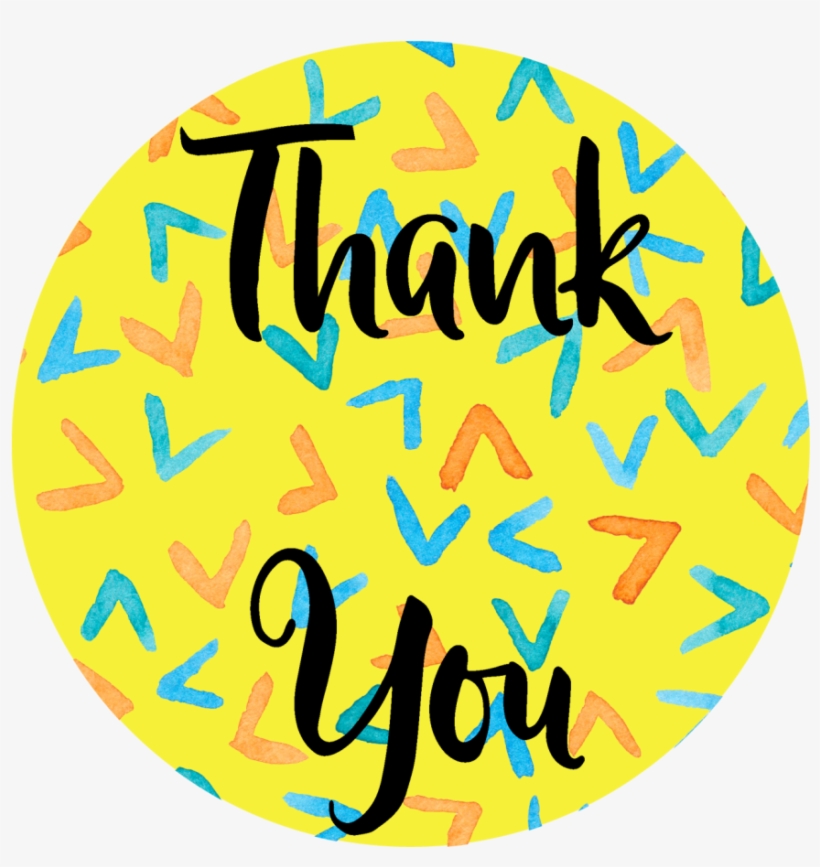 Bright And Cheery Thank You Cards {with Free Printable - Circle Thank You Card, transparent png