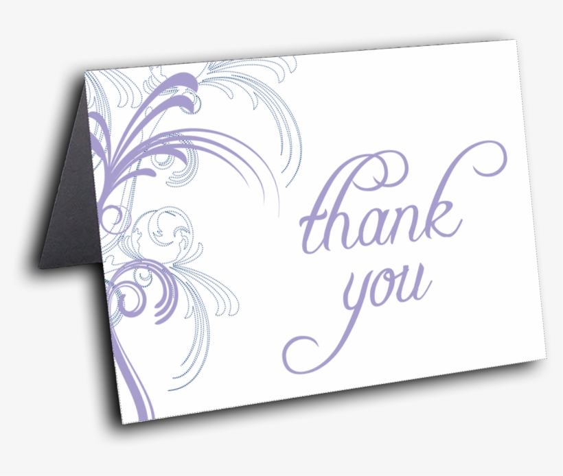 Navy & Purple Swirl Thank You Card - Thank You Greeting Cards (pk Of 20), transparent png
