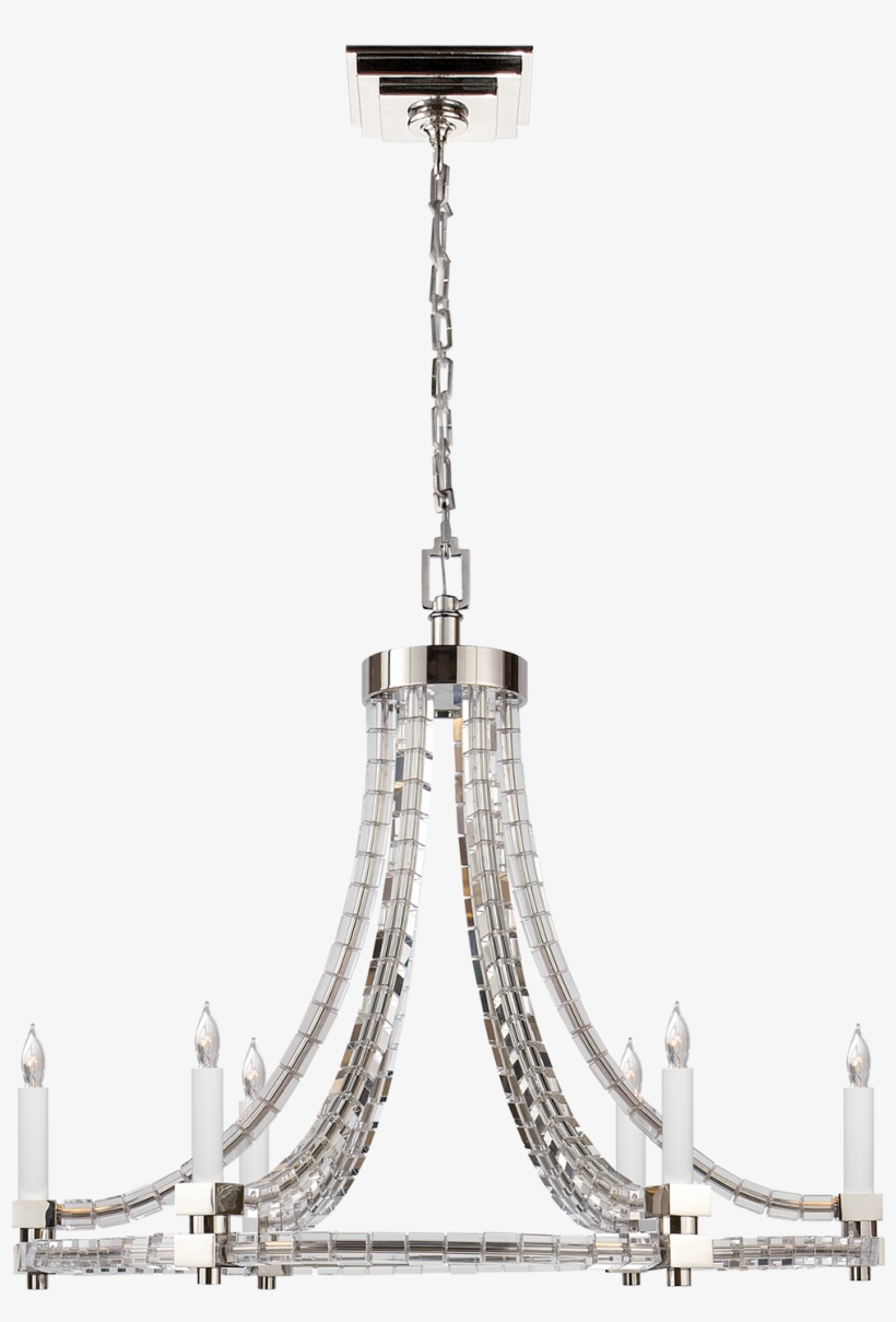 Crystal Cube Round Flatline Chandelier In Polished - Visual Comfort Chc1535pn E. F. Chapman Crystal Cube, transparent png