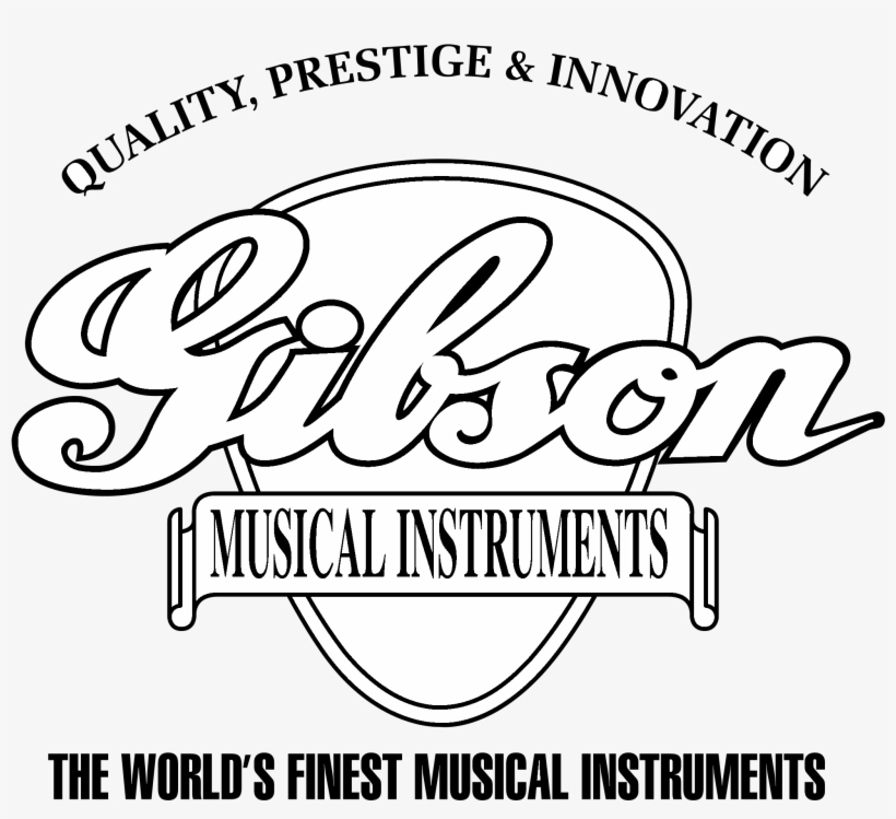 Gibson Logo Black And White - Gibson, transparent png