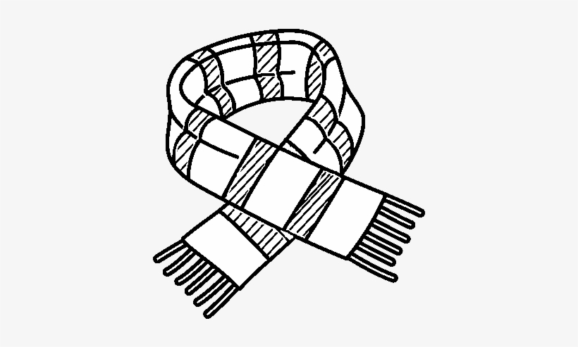 Dibujo De Bufanda De Rayas Para Colorear - Scarf Coloring Pages
