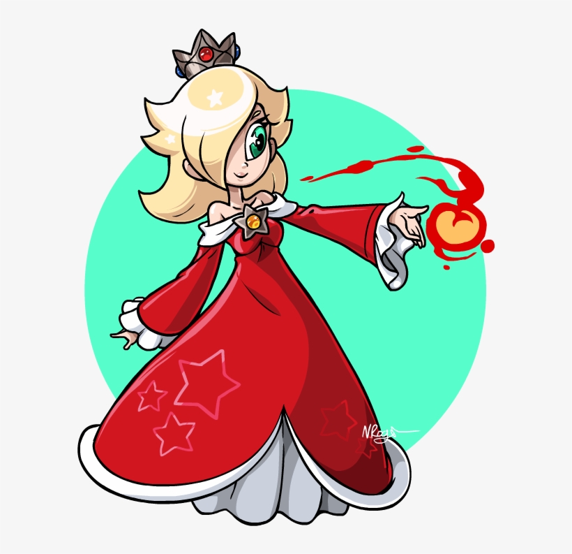 Fire Rosalina Because She's Too Darn Cute In Red - Cute Rosalina Mario, transparent png