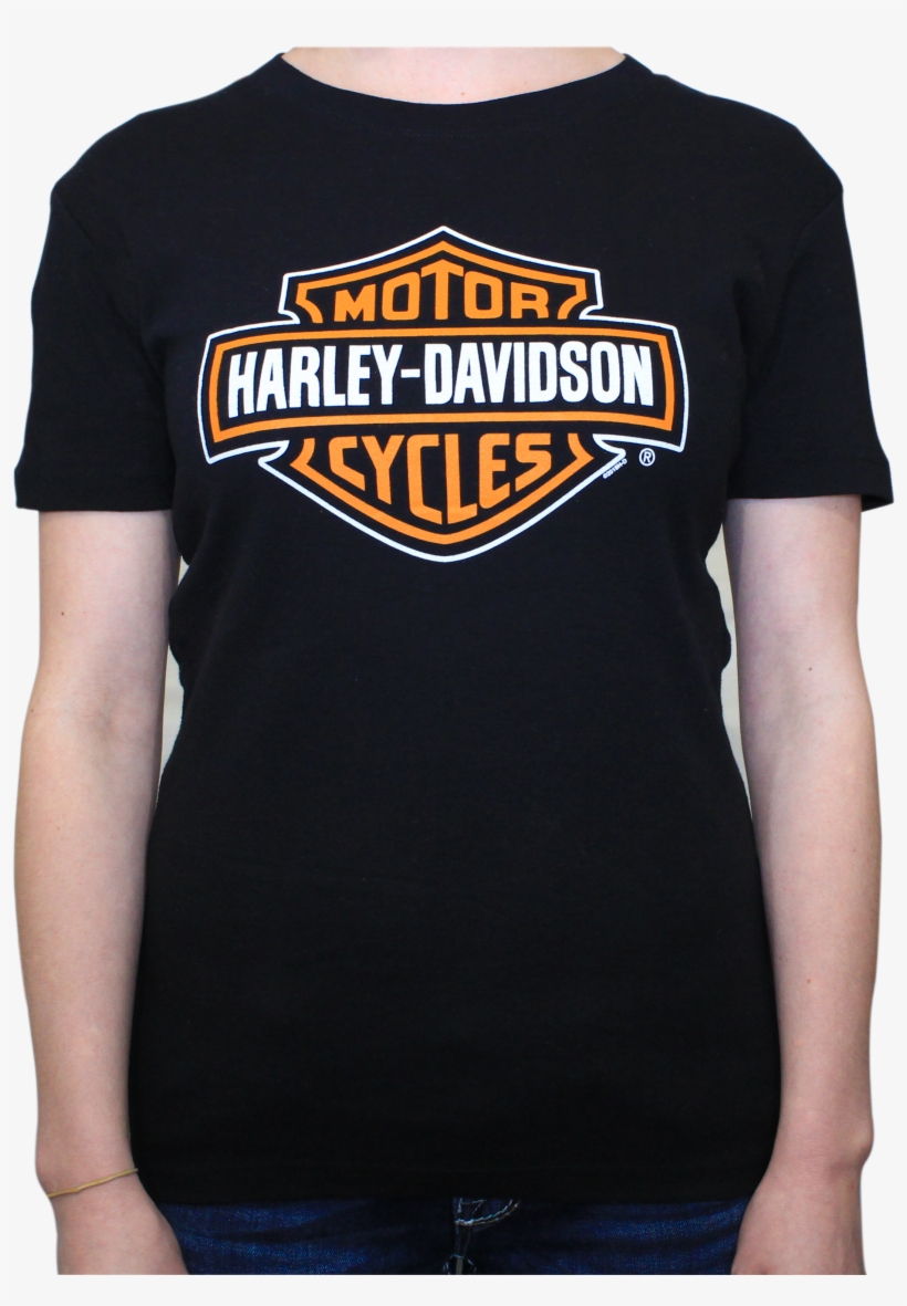 Hd B&s Orange - Harley Davidson Cropped Tee, transparent png