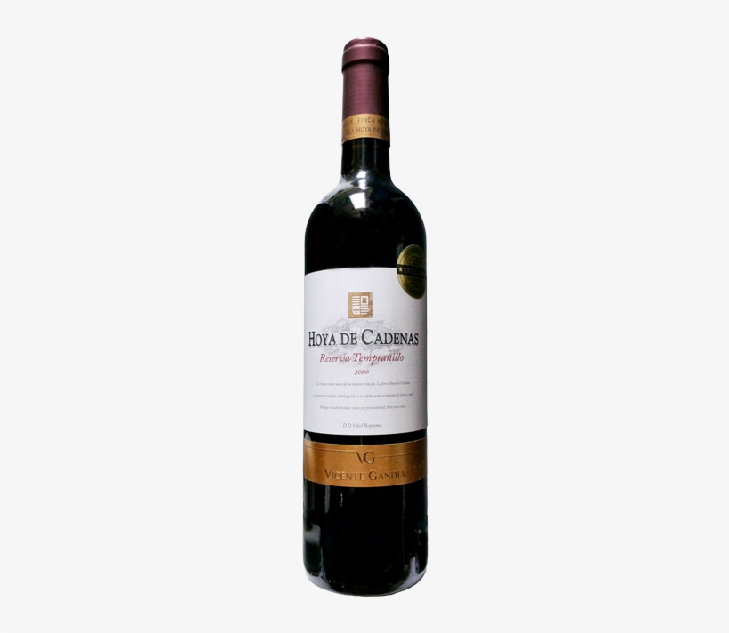 Hoya De Cadenas Tempranillo Reserva - Wine Bottle, transparent png