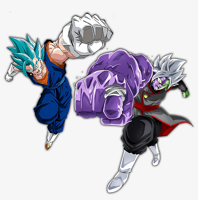 Vegito Blue And Fusion Zamasu Clash - Dokkanart Twitter, transparent png