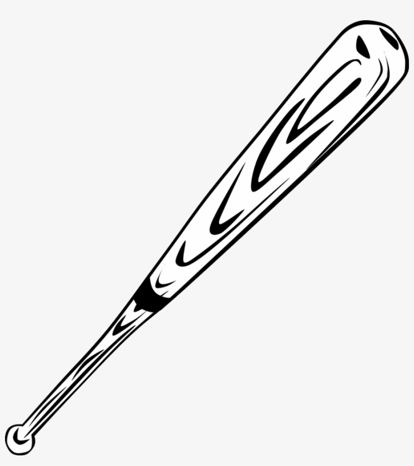 Baseball Bat Clip Art Clipart Major League Baseball - Clip Arts Black And White Bat, transparent png