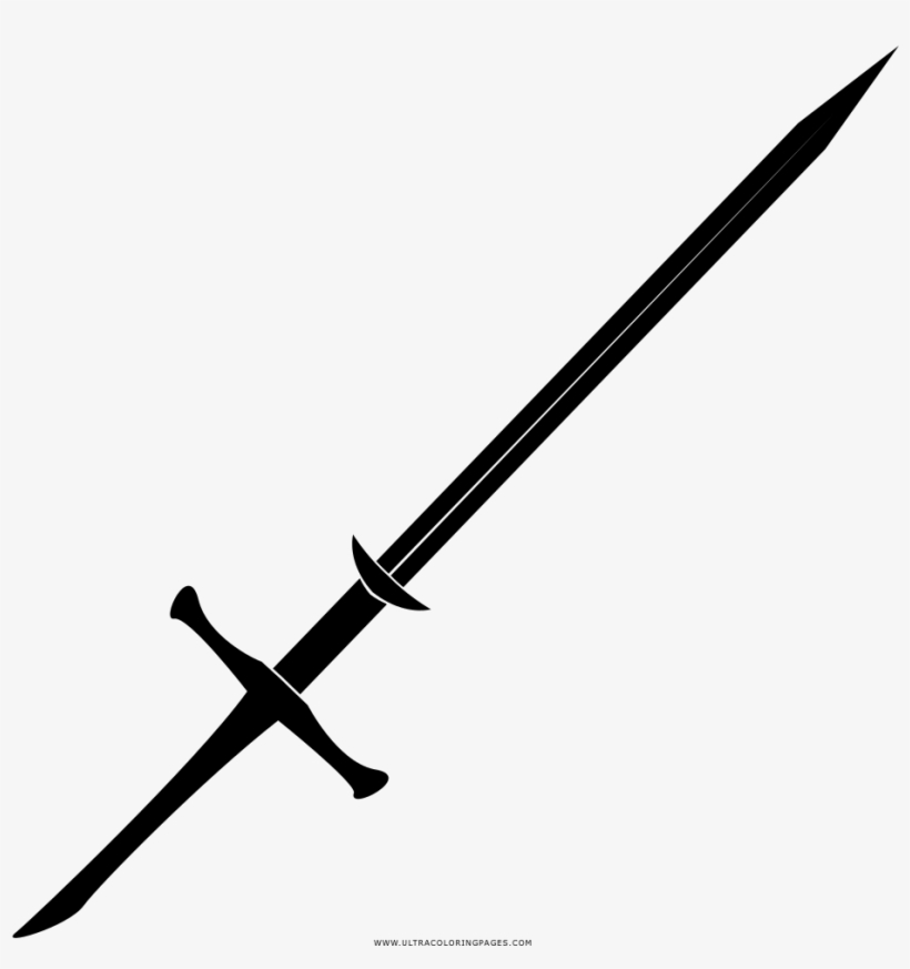 Greatsword Coloring Page - Sword, transparent png