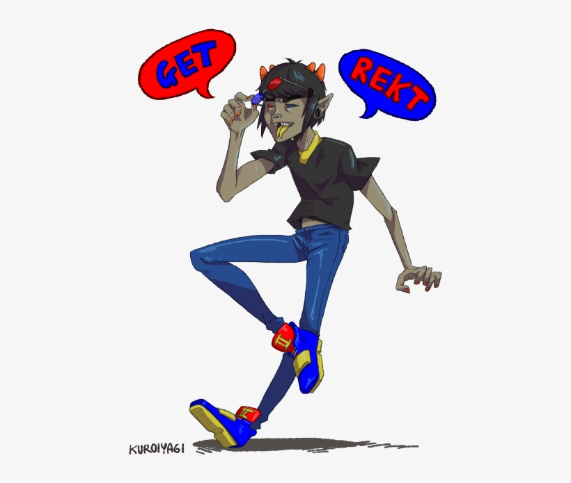 “get Rekt ” Paired With The Mituna One Karkat Eridan/cronus - Cartoon, transparent png