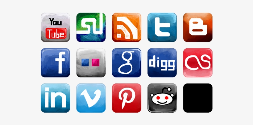 Hand Drawn Social Media Icons By Stephen Nauman - Graphic Design, transparent png