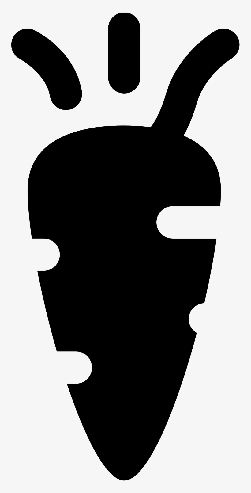 It's A Drawing Of A Carrot With A Bushy Top - Carrot, transparent png