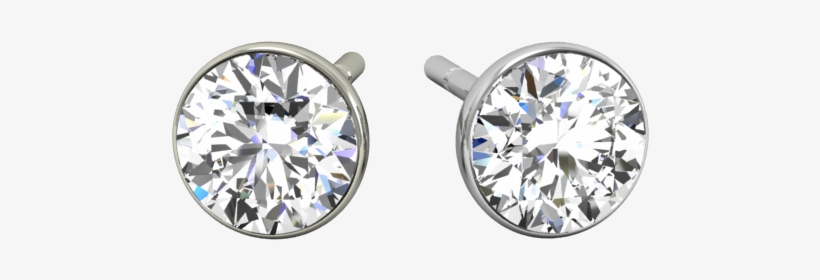 Pendiente Twins Vulcano Sin Orla En Oro Blanco - Pendiente De Diamante Hombre, transparent png