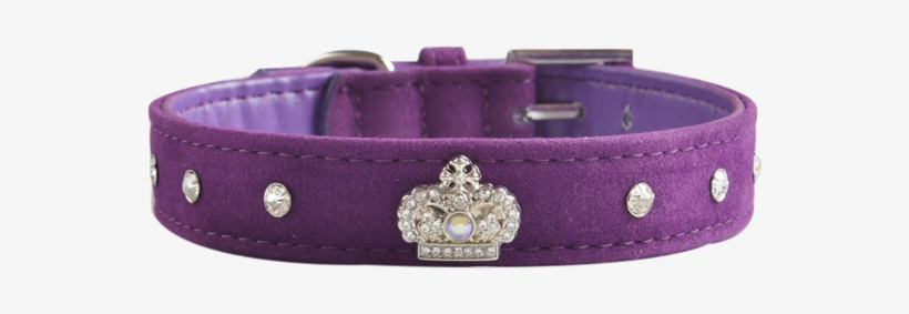 Velvet Dog Collar ~ Purple With Diamantes - Dog Collar, transparent png