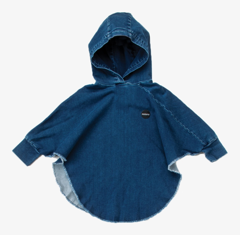 Nununu Denim Poncho - Hoodie, transparent png