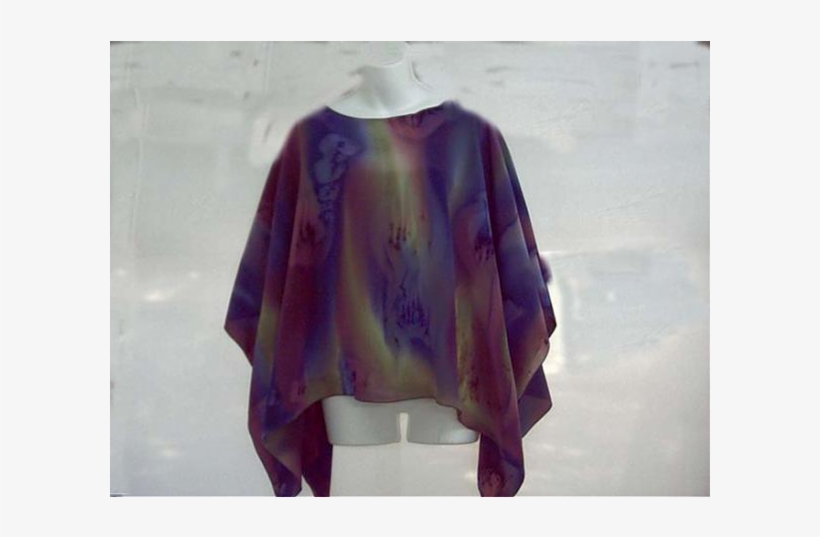 Silk Poncho Woman's Poncho - Purple, Burgundy & Yellow Silk Poncho By Galilee, transparent png