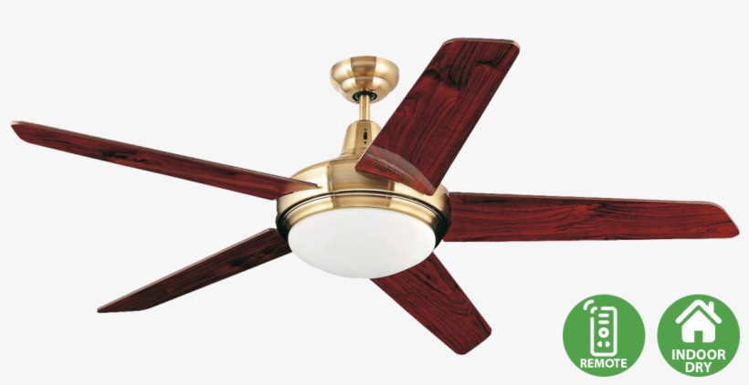 Ovni - Faro Ceiling Fan Ovni Aged Gold 132 Cm / 52 With Light, transparent png