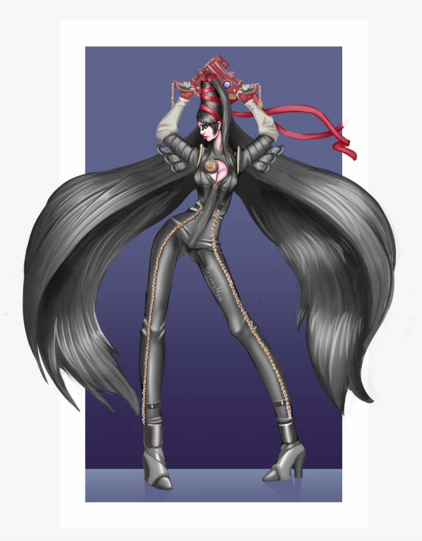 Author Comments - Bayonetta's Long Hair, transparent png