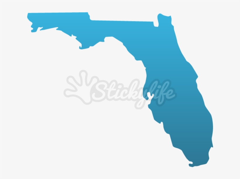 Fl State Decals - Florida Democrat Republican Map, transparent png