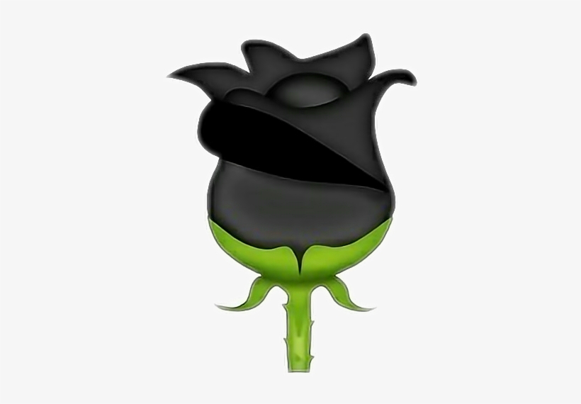 Report Abuse - Black Rose Emoji Png, transparent png