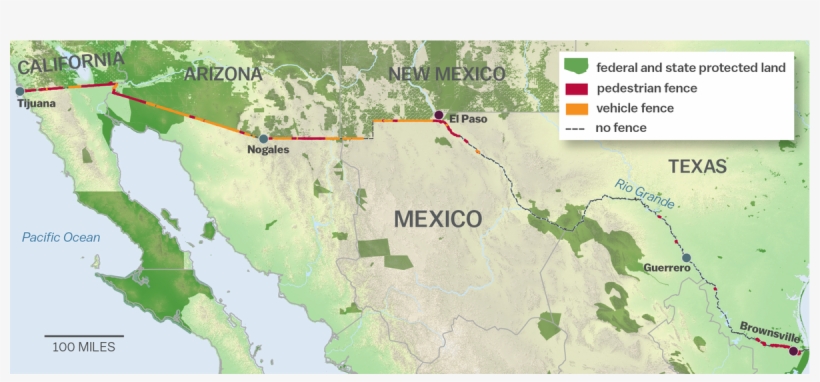 The Ecological Disaster That Is Trumps Border Wall - Long Is The Current Border Wall, transparent png