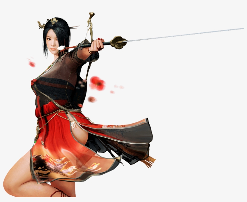 Munies D'une Lame Et D'un Arc En Corne, Les Maehwas - Black Desert Maehwa Png, transparent png