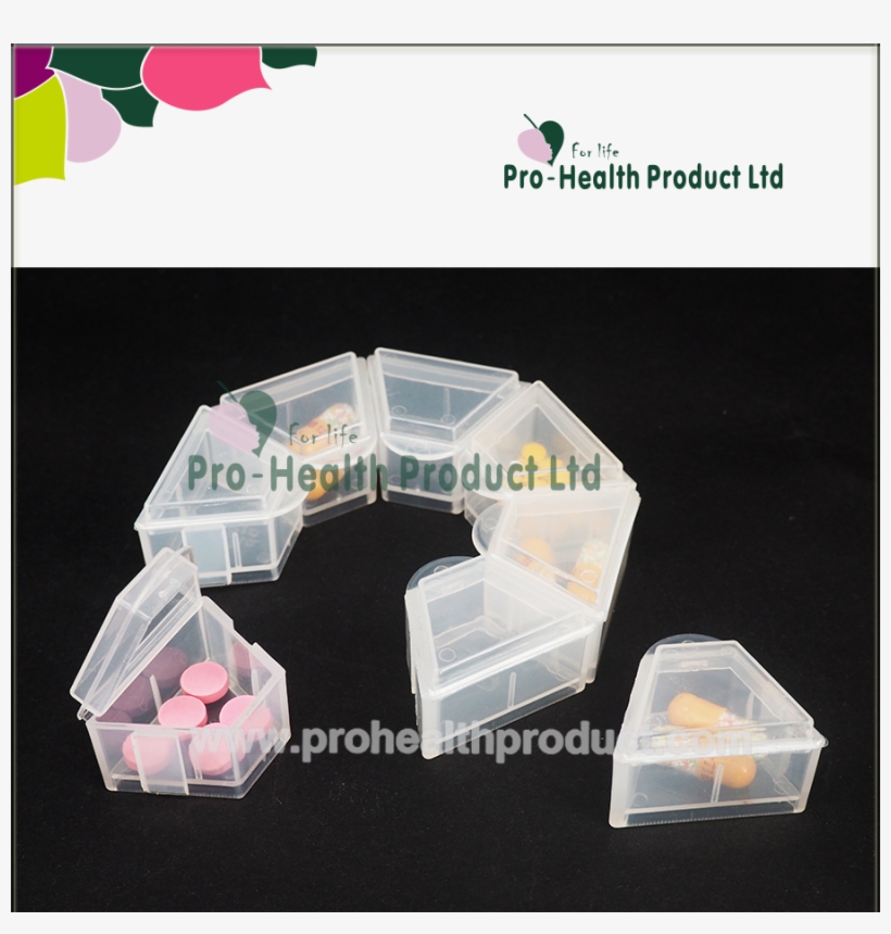 Ph01-072 8 Compartments Plastic Round Shape Removable - Pill Organizer, transparent png