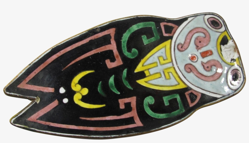 1920s Brass & Enamel Art Deco Cicada Pill Box With - Illustration, transparent png