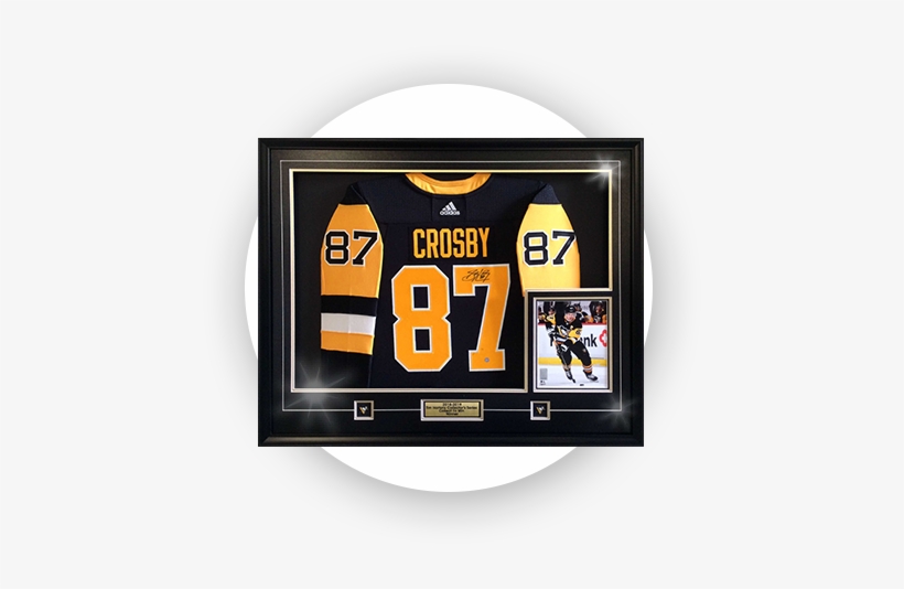 Sidney Crosby Signed Jesery In Display Frame - Hanson Brothers Slapshot Autographed Chiefs Blue Jersey, transparent png