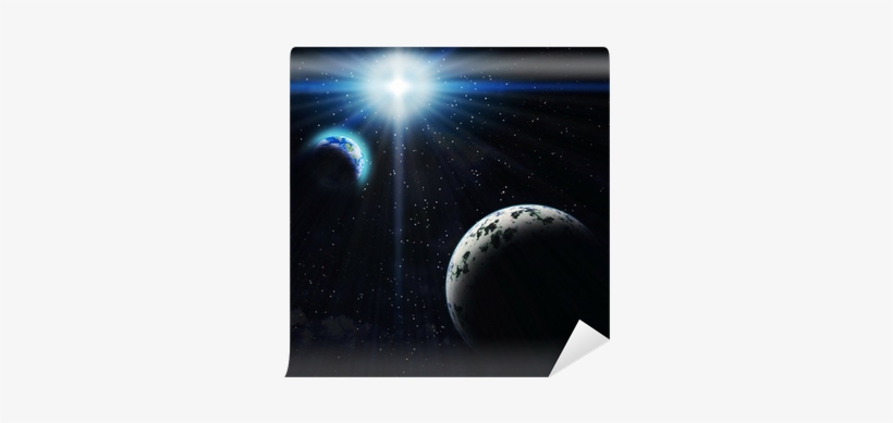 Gigant Blue Planet And Earth In Space - Planet, transparent png