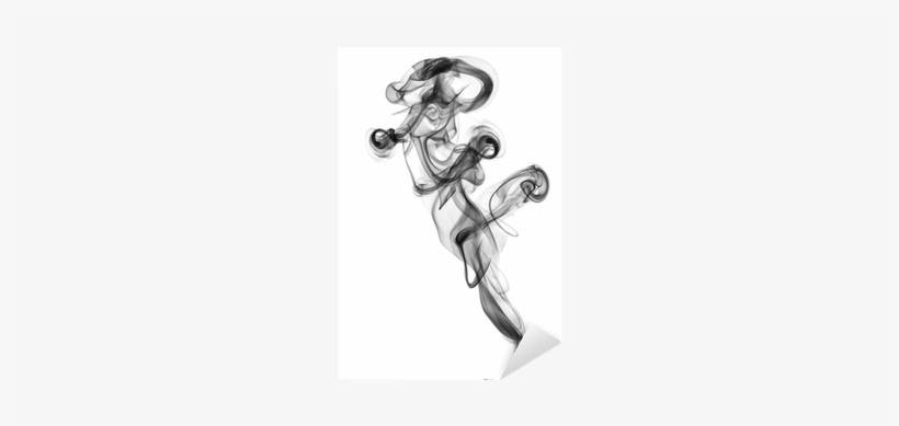 Vinilo Pixerstick Humo Negro Aislado En Fondo Blanco - White, transparent png