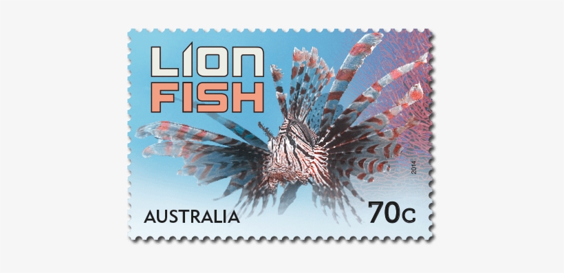 Lionfish - 70c - Postage Stamp, transparent png