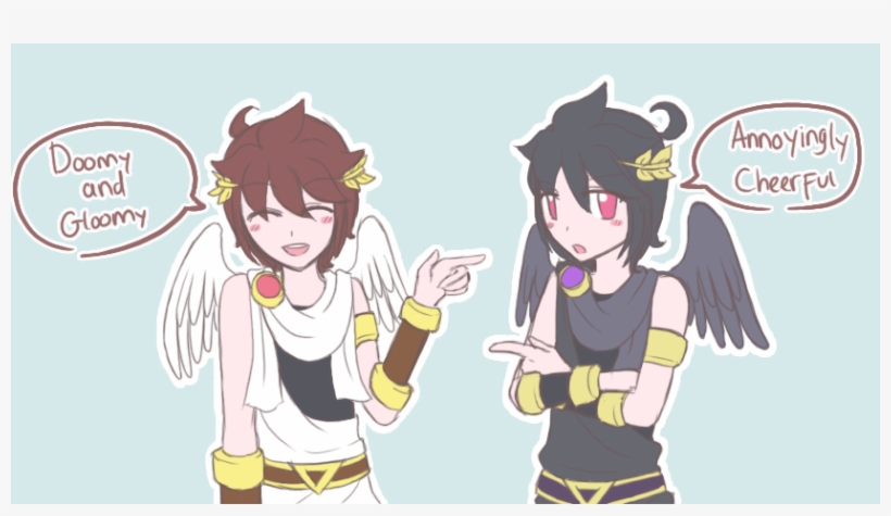 The Skyworld Duo, It Looks Like Dark Pit Is In Pittoo - Pit Pittoo, transparent png