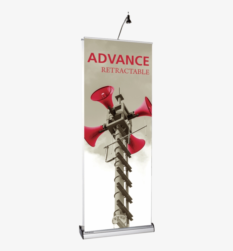 Custom Crescent Retractable Banner Stand, 34.88" W, transparent png