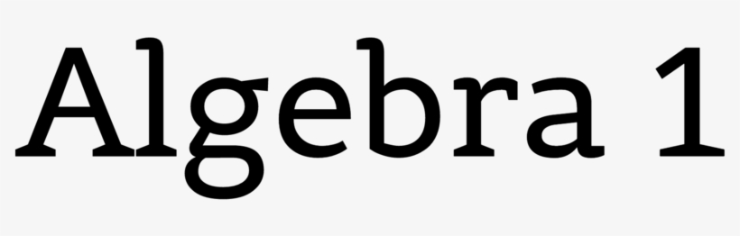 Algebra 1 Logo Black, transparent png