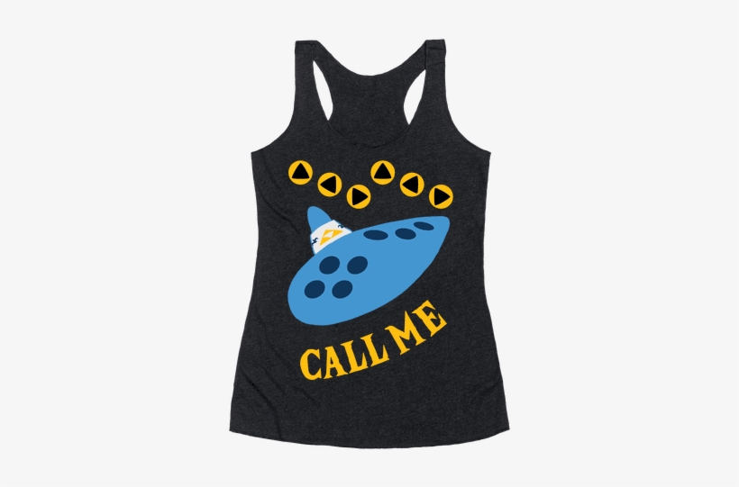 Call Me Zelda Ocarina Racerback Tank Top - Tequila T Shirt, transparent png