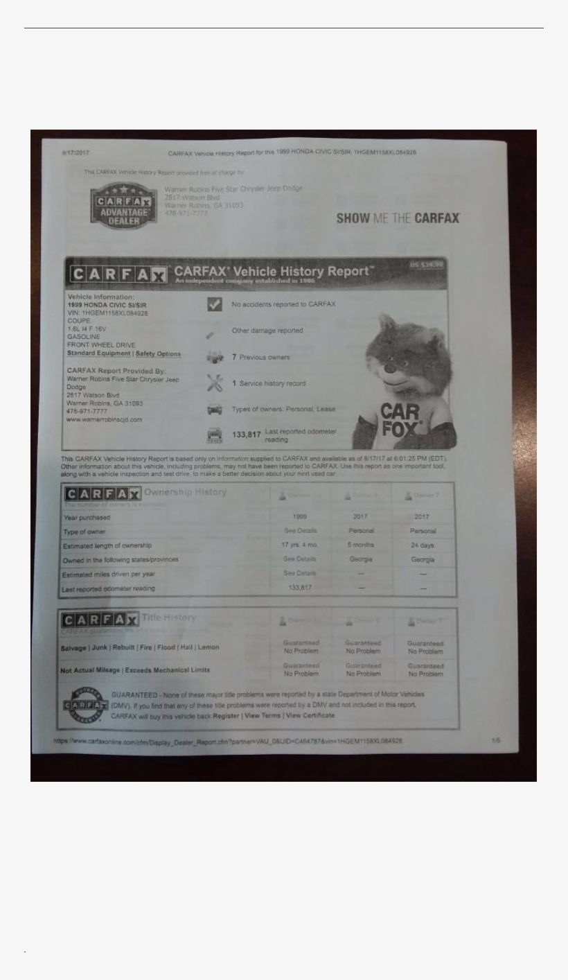 Item Specifics - Carfax Report, transparent png