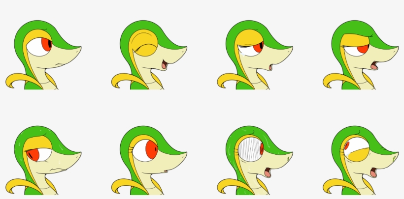 Snivy Face Set - Fur, transparent png