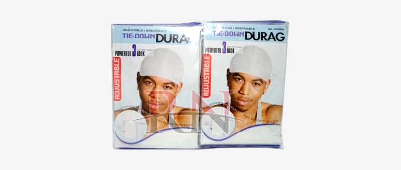 Tie-down Durag White - Breathable Durag For Men One Size Fits All Black, transparent png