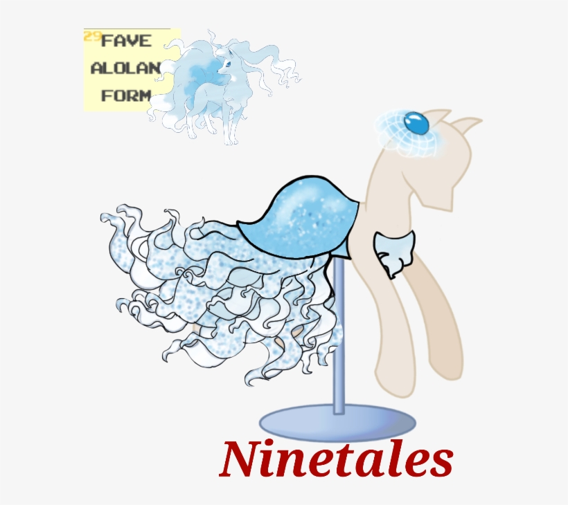 Alolan Ninetales, Artist - Alolan Ninetales Pony, transparent png