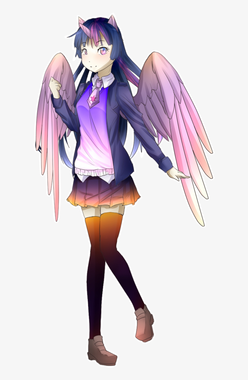 Shironeko-senpai, Clothes, Eared Humanization, Horned - Anime Twilight Sparkle Png, transparent png